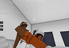 First Time Amateur Ebony Bitch Bent Over in Doggystyle Position