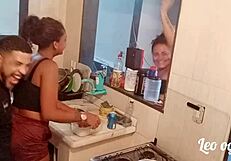 Na cozinha onde começou toda a putaria com myllena rios