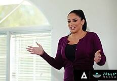 Nuru Massage - Sexy Milf Wife Joins Hot Employee Session?