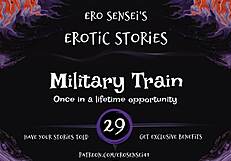 What if a military man on a train whispers erotic commands to make you orgasm?