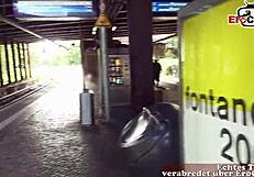 Is this skinny German teen 18+ ready for outdoor POV sex on the street with her narrow ass?