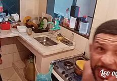 Na cozinha onde começou toda a putaria com myllena rios