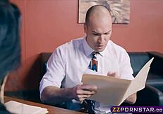 Busty Office Slut Gives Blowjob and Anal