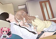 Hot College Coed Rides and Gives Handjob for Cumshot