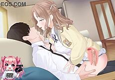 Hot College Coed Rides and Gives Handjob for Cumshot