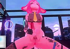 Futa cock domination with a sexy bunny Vtuber