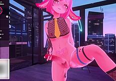 Futa cock domination with a sexy bunny Vtuber