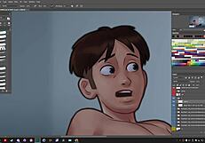 Picarto stream of summertime saga game.