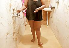 myanmar milf in the shower, bathing or teasing with her sexy body?