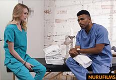 The new masseuse says, I want that big black cock in my nuru massage session.