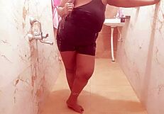 myanmar milf in the shower, bathing or teasing with her sexy body?