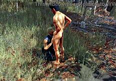 Stan And Jonathan Enjoy Outdoor Blowjob In Forest