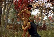 Stan And Jonathan Enjoy Outdoor Blowjob In Forest