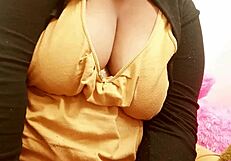 Sexy Bhutan Big Boobs Bhabhi Teasing With Tits