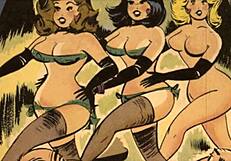 Explore intriguing vintage drawings with subtle erotic themes