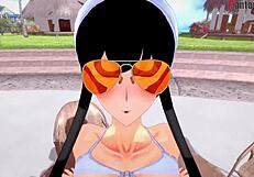 i watch yor forger in bikini having hard sex by the pool in this fantasy