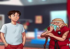 who tied you up in this bdsm scene from summertimesaga?