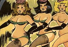 Explore intriguing vintage drawings with subtle erotic themes