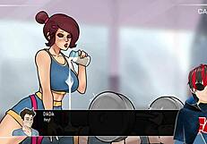 punishing the thief with intense 69 in the deep vault, feeling her big tits