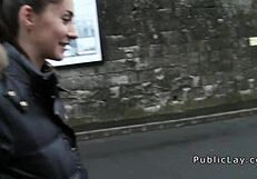 Hungarian couple passionately banging in public for voyeur camera