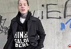 i picked up crazy german tattoo model lisa for wild casting fuck