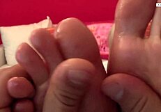Sweet Blonde Girlfriend Uses Feet For Sex
