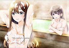 Secret kiss in anime game feels sweet and tender