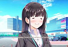 Secret kiss in anime game feels sweet and tender