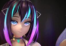 Hentai vtuber cosmic faith experiences deep penetration in doggy pov