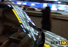 Adorable Teen Debtor Sucks Big Cock Then Gets Fucked in Pov