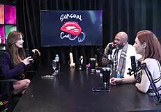 Beautiful tati weg thinks she's shy but fucks two guys and lives naked online