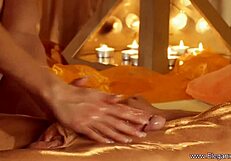 hey, this exciting blonde knows how to relax a huge cock real good