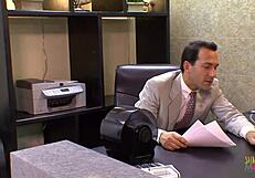 Inviting Dancers to Office Leads to Group Sex with Milf Creampies