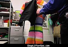 lexi lore fucks the officer in the garage to avoid punishment