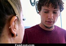 Stepmother seduces stepson for a forbidden encounter - FamLust