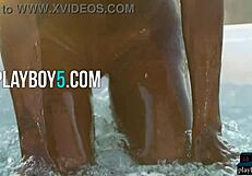 African beauty Mimi Desuka undresses in a solo striptease