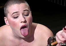 Shaved Headed Lesbian Anal Fucked Under Lezdom Domination