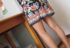 Spy cam catches Mexican niece without panties under skirt