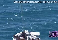 Naked Parasailing Adventure with Three Hot Spring Breakers on Wild Boat Trip