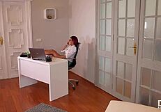 Rose Valerie's Anal Office Cleaning With Kai Taylor's Long Pipe