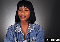 up close view of jenna foxx, naturally stacked ebony beauty, masturbating to orgasm full scene