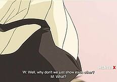 virgin girl asks classmate to show penis for drawing hentai