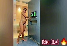 Brazilian Babe Invites Steamy Shower in Favorite Motel