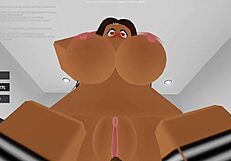 Amateur brunette sucks monster cock in doggystyle and cowgirl