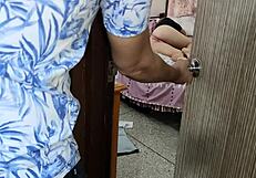 My cute neighbor just got back from a party and we had fun