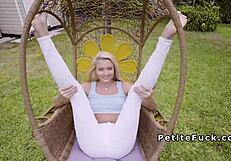 small tittied blonde teen spinner fucks monster cock in group pov