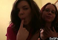 Two Teen Lesbians Play In Bedroom