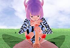 3d cartoon with big ass and big tits in fishnet