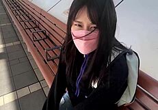 Intense doggystyle with bent over japanese teen babe, natural tits hardcore homemade