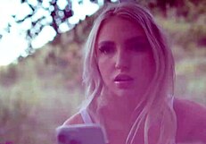 Petite Britt Blair Catches Destiny 18+ Cruz Masturbating Outdoors